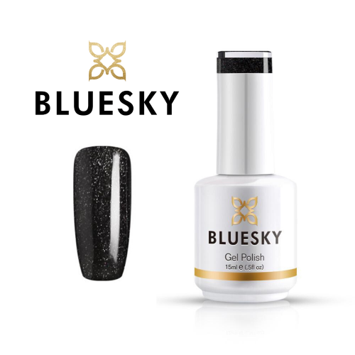 BLUESKY Esmalte gel 63932 Negro Glitter Semi Holografico