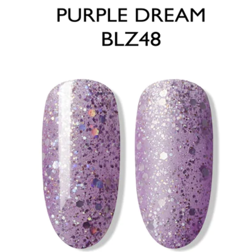 BLUESKY Esmalte Gel BLZ48 Lila - Rosado Glitter Mix