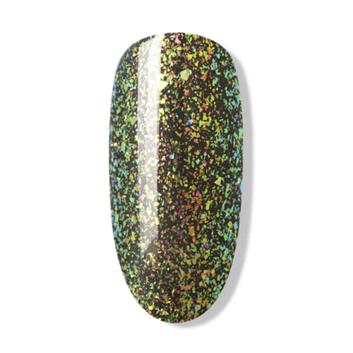 BLUESKY Esmalte Gel Galaxy 01 Transparente Verde - Naranjo