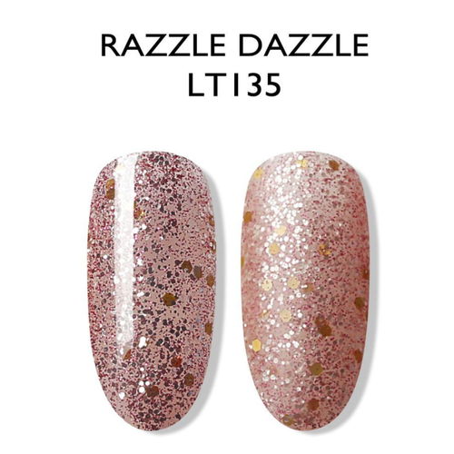 BLUESKY Esmalte Gel LT135 Glitter Palo Rosa Grande