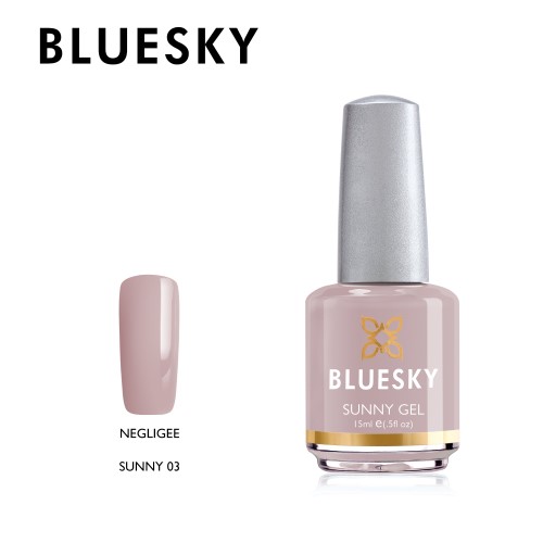 Esmalte tradicional Bluesky - Sunny 03 Negligee Rosado francesa tornasol