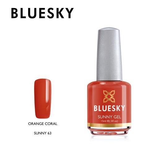 Esmalte tradicional Bluesky - Sunny63 Orange coral - naranjo (DC33)