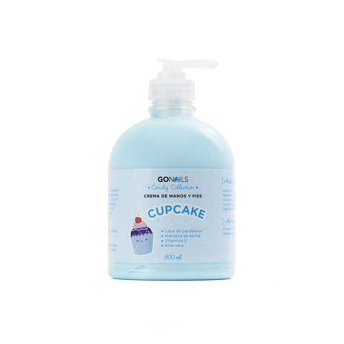 GO NAILS Crema de manos y pies Cupcake - 500 ml