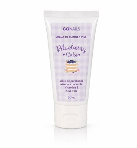 GO NAILS Crema de manos y pies Blueberry Cake - 60 ml