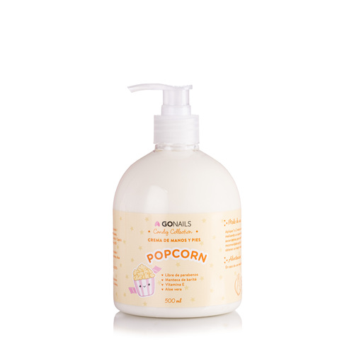 GO NAILS Crema de manos y pies Popcorn - 500 ml