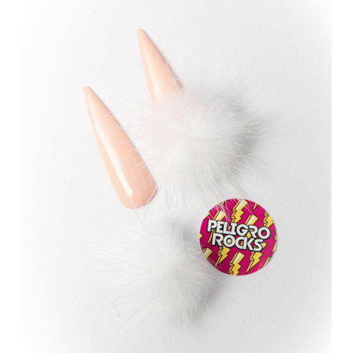 Peligro Rocks - POMPOM IMANTADO BLANCO